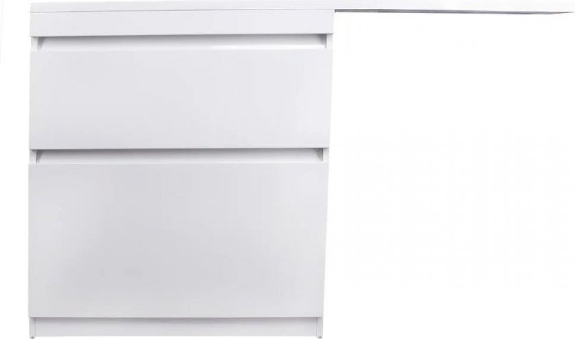 

Symbolite Тумба с умывальником Даллас 140 Люкс Plus 3 ящика + Даллас 140x48.2 (левый, белый)