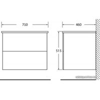  BelBagno Тумба под умывальник Etna-700-2C-SO-BL-P (bianco lucido)