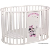 Кроватка-трансформер Polini Kids Disney baby 925, Минни Маус-Фея (белый)