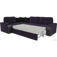 Угловой диван Лига диванов Николь 102974 (левый, велюр, фиолетовый)