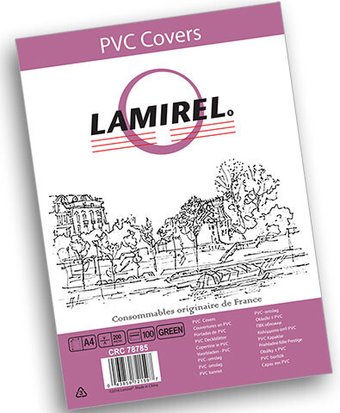 Обложка для термопереплета Lamirel Transparent A4 PVC 200 мкм 100 шт LA-78785 (зеленый)