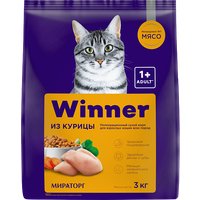 Сухой корм для кошек Мираторг Winner Для взрослых кошек всех пород с курицей (3кг) в Бресте