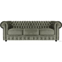 Диван Brioli Честер Классик трехместный (микровелюр, В10 серо-коричневый)