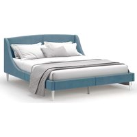 Кровать MONOFIX Лотти 160x200 (микровелюр/серый/голубой)