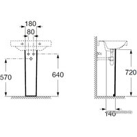 Пьедестал для умывальника Roca Debba 335990000