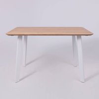 Кухонный стол ОКА Майон 120x80x74 (дуб натуральный/белый)