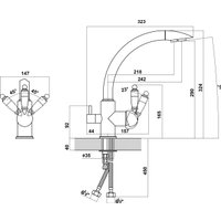 Смеситель Florentina Шале (бежевый)