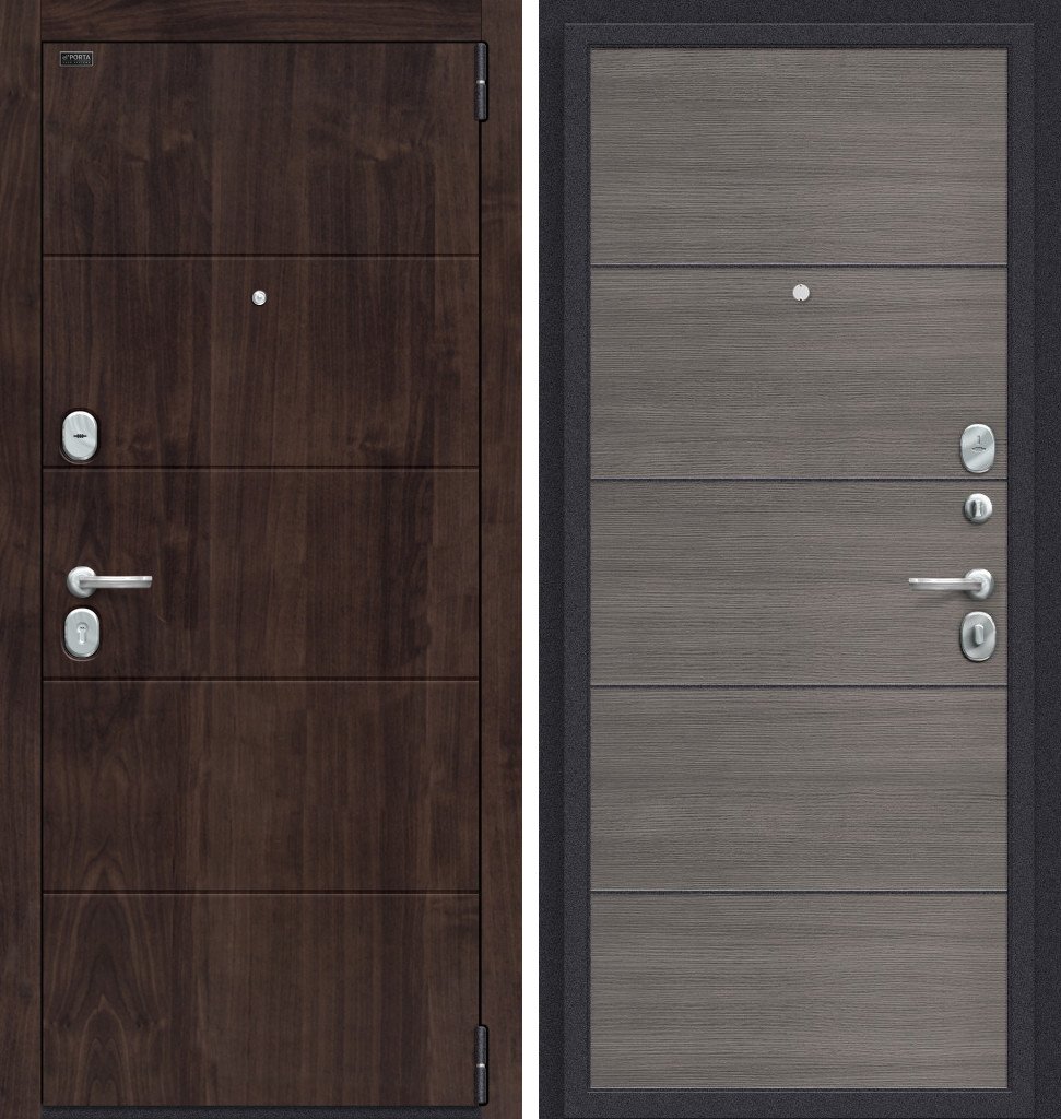 

Металлическая дверь el'Porta Porta S 4.П50 (Almon 28/Grey Veralinga)