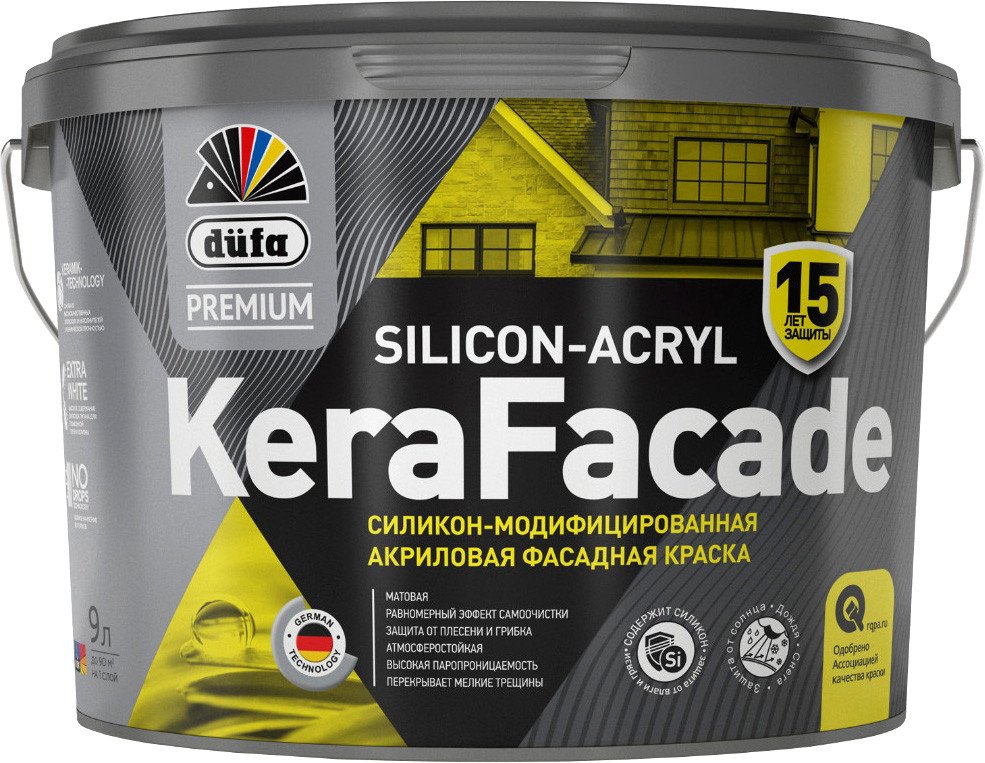 

Краска Dufa ВД KeraFacade (9 л, белый)