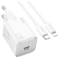 Сетевое зарядное Hoco N40 Lightning (белый)