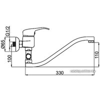 Смеситель Rubineta P-12/G Star (P2GK01)