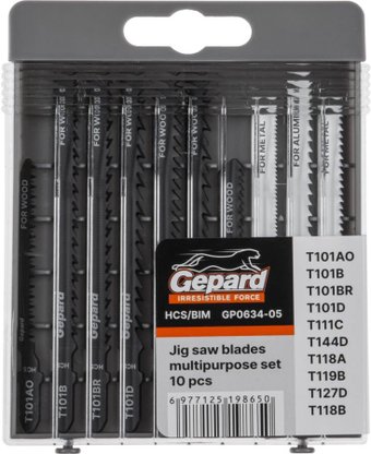 Набор пильных полотен Gepard GP0634-05