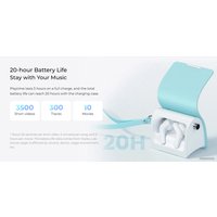 Наушники Haylou T87 Lady Bag (белый/бирюзовый, с цепочкой)