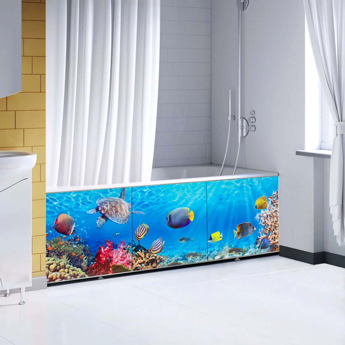 

Фронтальный экран под ванну Comfort Alumin Морское дно 3D 1.5
