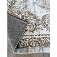 Коврик для кухни Radjab Carpet Бьянка Прямоугольник N004D 8090RK-B (1.4x2, Cream Shirink/Vizon Fdy)