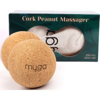Массажный ролик-валик MYGA Yoga Cork Massage Peanut