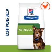 Prescription Diet Metabolic Canine Original способствует снижению и контролю веса, с курицей 1.5 кг