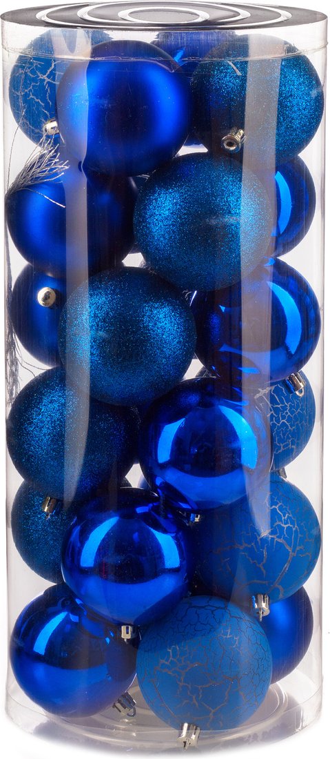 

Елочная игрушка Ausini VT25-04021-4 (синий, 24 шт)