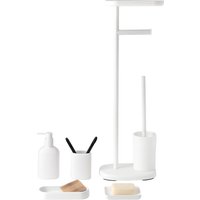 Держатель для туалетной бумаги и ершика Bergenson Bjorn Slim BB0001008 (белый)