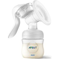 Ручной молокоотсос Philips Avent Natural Motion с бутылочкой для кормления SCD213/03