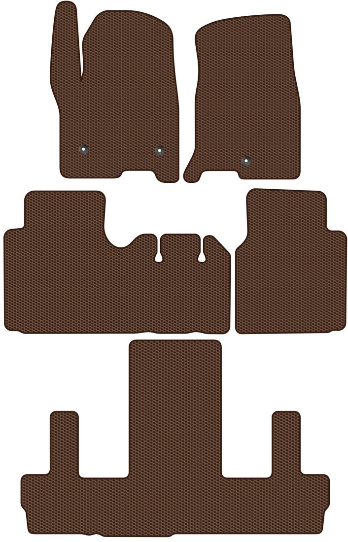 

Комплект ковриков для авто Alicosta GMC Yukon IV (suv / K2UG) 2014 - Н.В. +3 ряд (коричневый, сота)