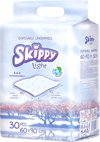 Набор одноразовых пеленок Skippy Light 60x90 (30 шт)