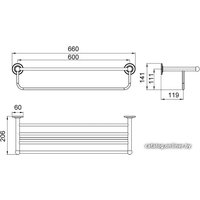 Полка для полотенца Timo Nelson 150058/00 (хром)