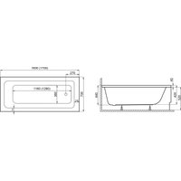 Ванна Polimat Monza 170x70 (с ножками)