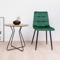 Стул AksHome Dallas 68747 (велюр, зеленый/черный)