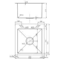 Кухонная мойка Avina HM4548 PVD (графит)