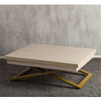 Стол-трансформер Levmar Cross D68/S90 (дуб шамони светлый/золото)