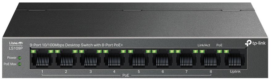 

Неуправляемый коммутатор TP-Link LiteWave LS109P V1