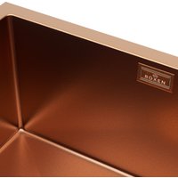 Кухонная мойка Roxen Uno 560210-54BR-V бронза/текстурная PVD покрытие (с ролл-матом и дозатором)