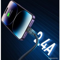 Кабель Baseus Unbreakable Series USB Type-A - Lightning (1 м, черный)