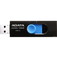 USB Flash ADATA UV320 128GB (черный/голубой)