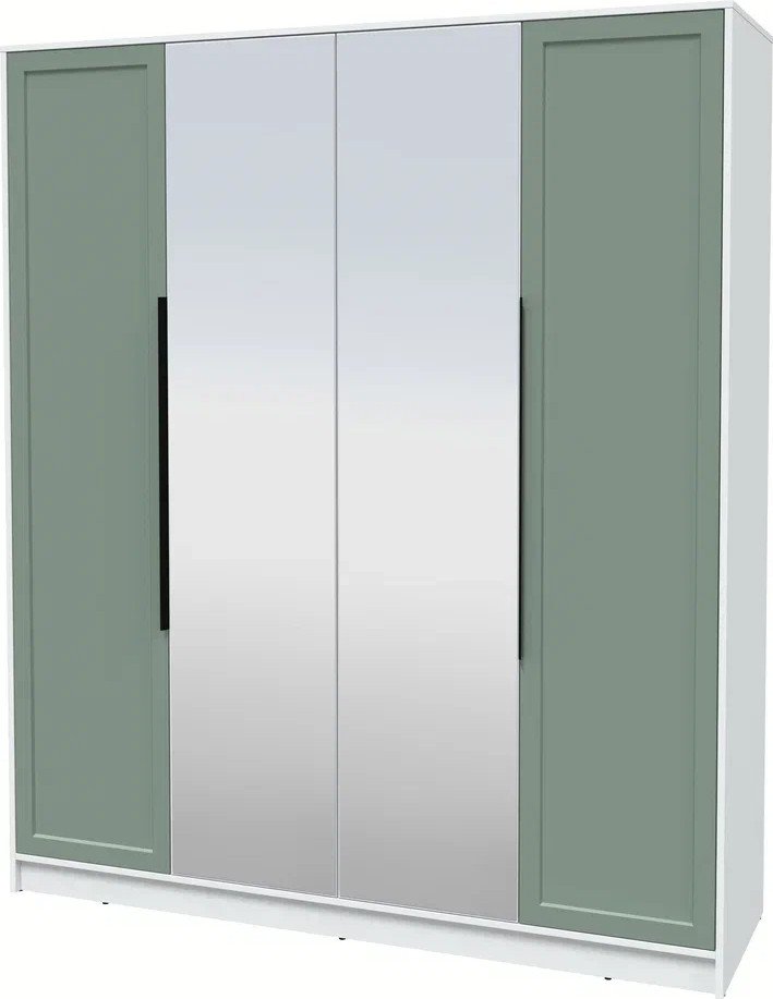 

Шкаф распашной Интерлиния Концепт Тренд КТ-Ш4(з) (белый платинум/мята)