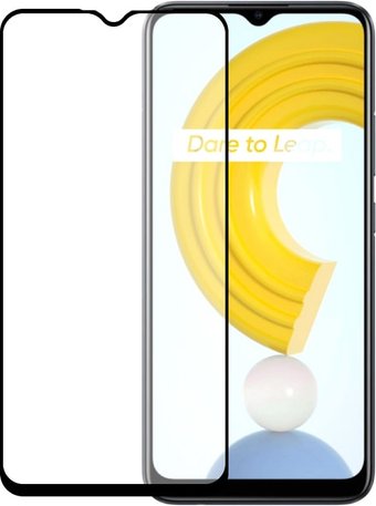 Защитное стекло KST Full glue для Realme C21 (черное)