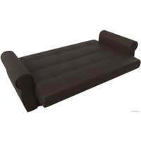 Диван Лига диванов Лига-019 118384 (экокожа, коричневый/подушки коричневый)