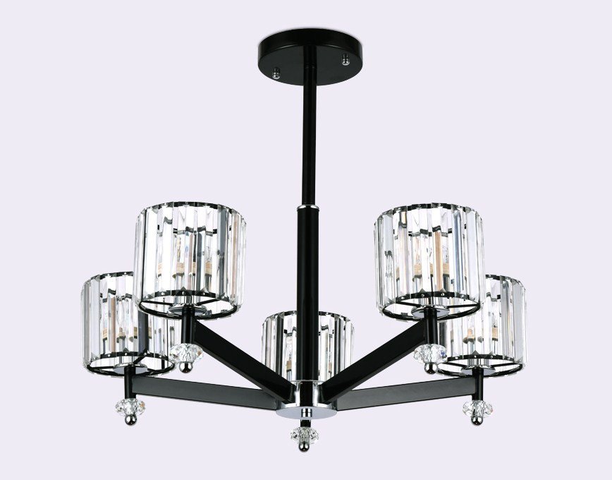 

Подвесная люстра Ambrella light TR5891/5 BK/CL (черный/прозрачный)