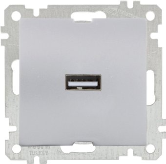 Розетка USB Mutlusan Daria 2100 448 0182 (серебристый)