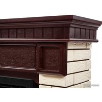 Портал Firelight Bricks 30 (камень бежевый/шпон темный дуб)