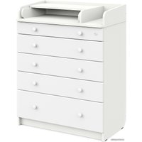Детский комод Атон Мебель Maks раскладной (белый премиум/белый)