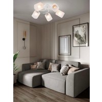 Люстра средней высоты Aitin Pro НПБ 02-5x60-102 XA1693/5 (белый/хром)