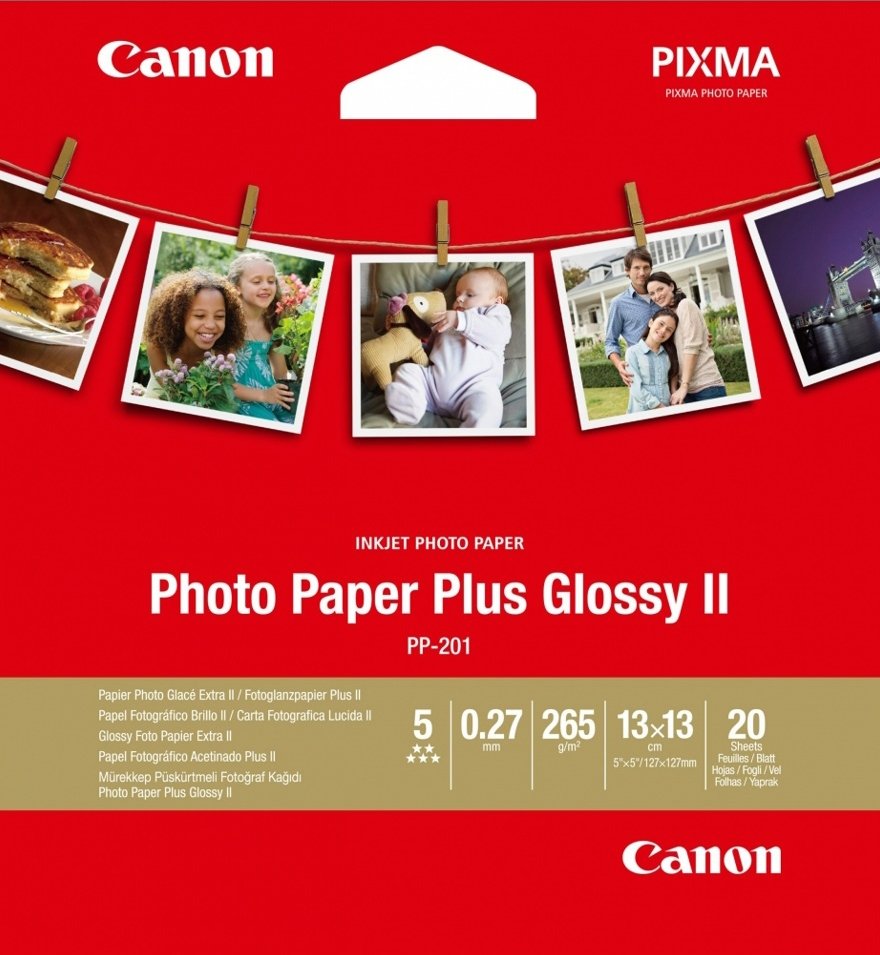 

Фотобумага Canon Photo Paper Plus Glossy II PP-201 13x13 265 гм2 20 л