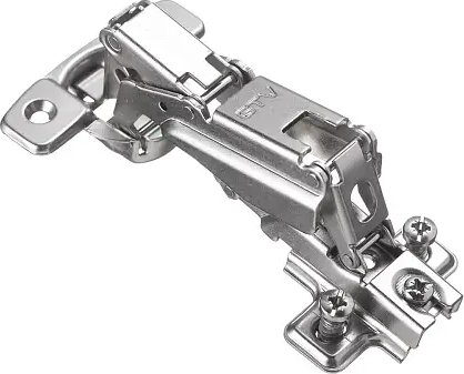 

Мебельная петля GTV накладная GTV +165 градусов без пружины с ответной планкой H-2 45 мм с еврошурупом