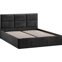 Кровать Трия Стелла Тип 1 c ПМ и заглушиной 160x200 (микровелюр Wellmart Graphite)
