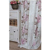Комплект штор Delfa СШД-050 Flowers/16 (160x270, цикламен цветы)