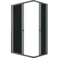 Душевой уголок Niagara Eco NG-1012-14QT 120x80x190 (черный/стекло тонированное)