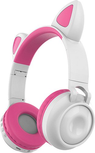Наушники QUMO Party Cat (белый/розовый)