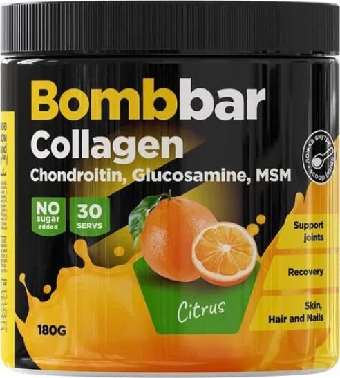 

Комплекс Bombbar Collagen Chondroitin+Glucozamine+MSM (180 г, цитрус)